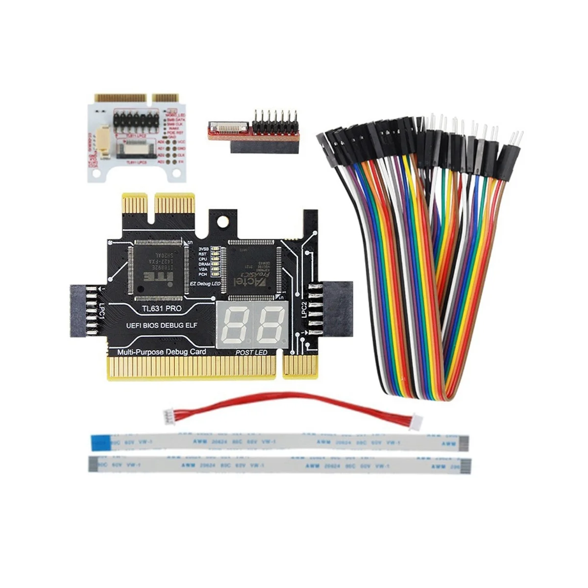 Диагностическая карта TL631 Pro LPC-DEBUG + плата расширения PCI PCI-E Mini многофункциональная