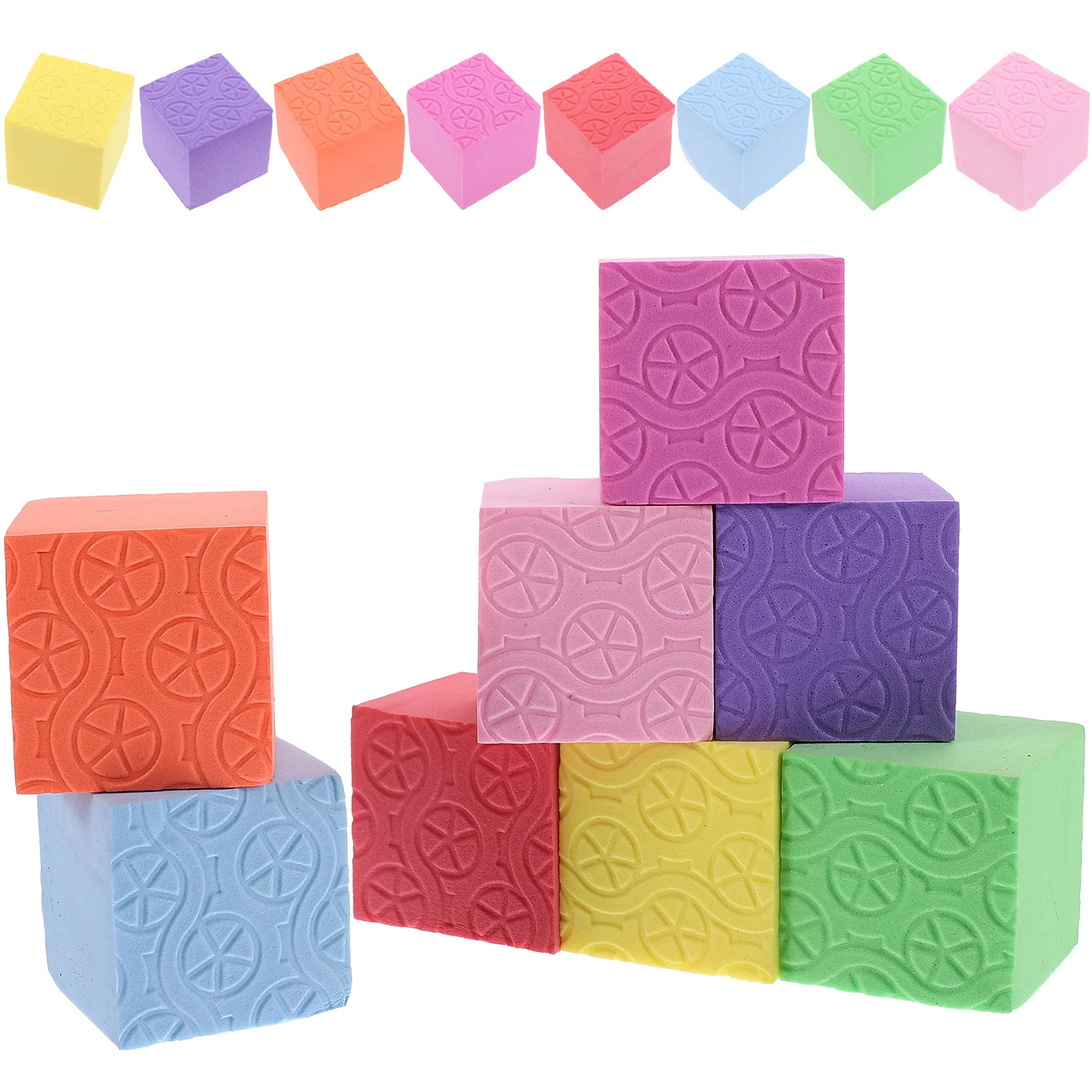 

40pcs Colorful Foam Cube Building Blocks Small Building Blocks Early Education Props