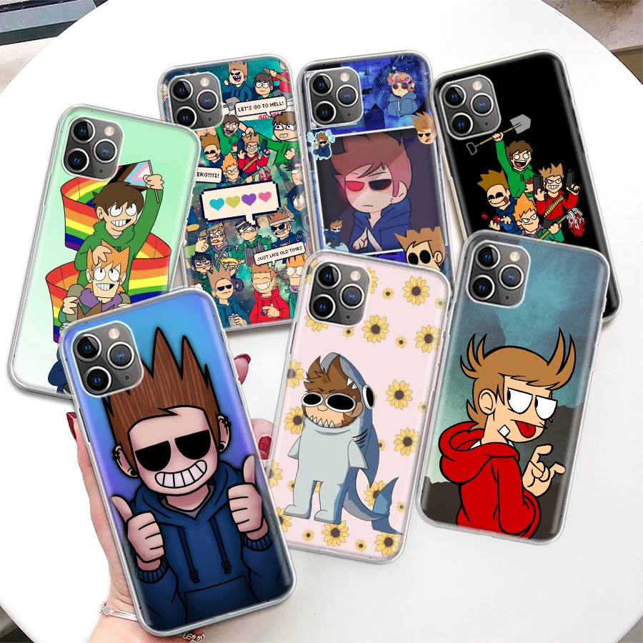 Чехол для телефона с рисунком аниме E-Eddsworld для iPhone 11 13 14 Pro Max 15 Ultra 12 Mini 7 Plus 8 + X XR XS SE 6S