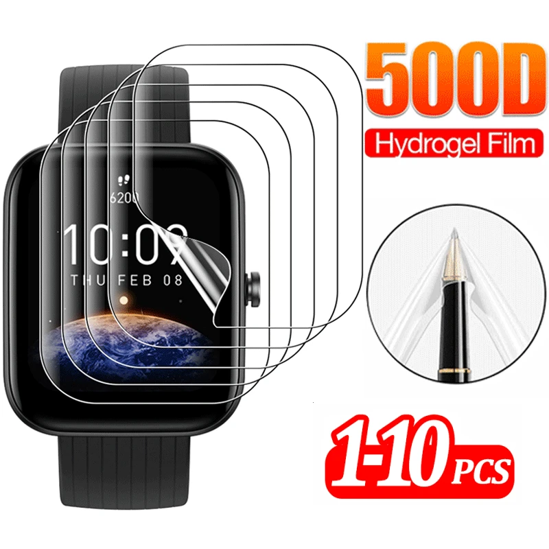For Amazfit Bip 3 Pro Smart Watch Hydrogel Film Screen Protector Transparent Soft for Huami |