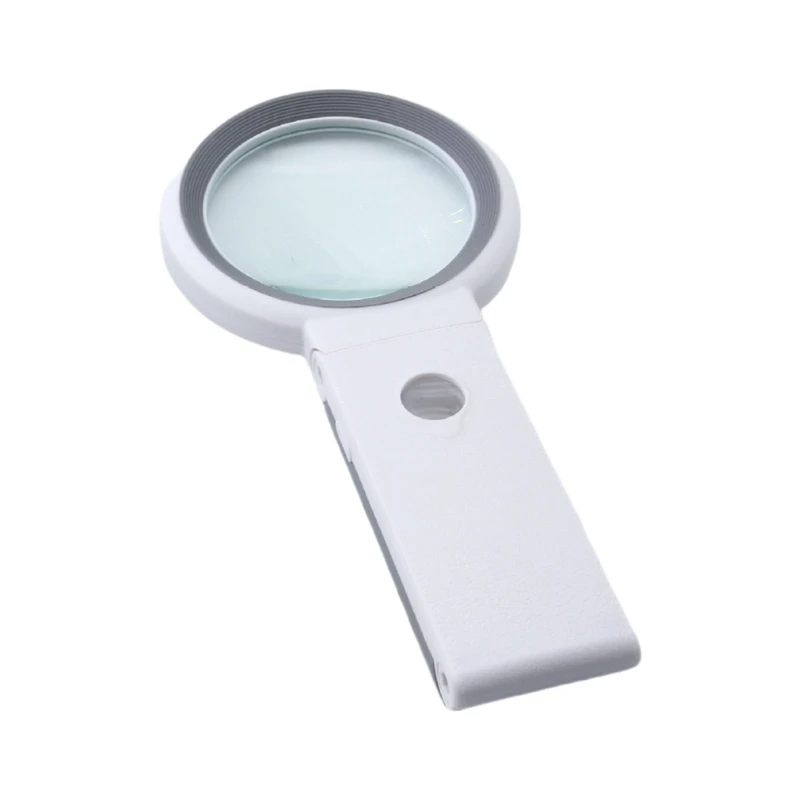 Увеличительное стекло с большой линзой и подсветкой 18 светодиодов портативное