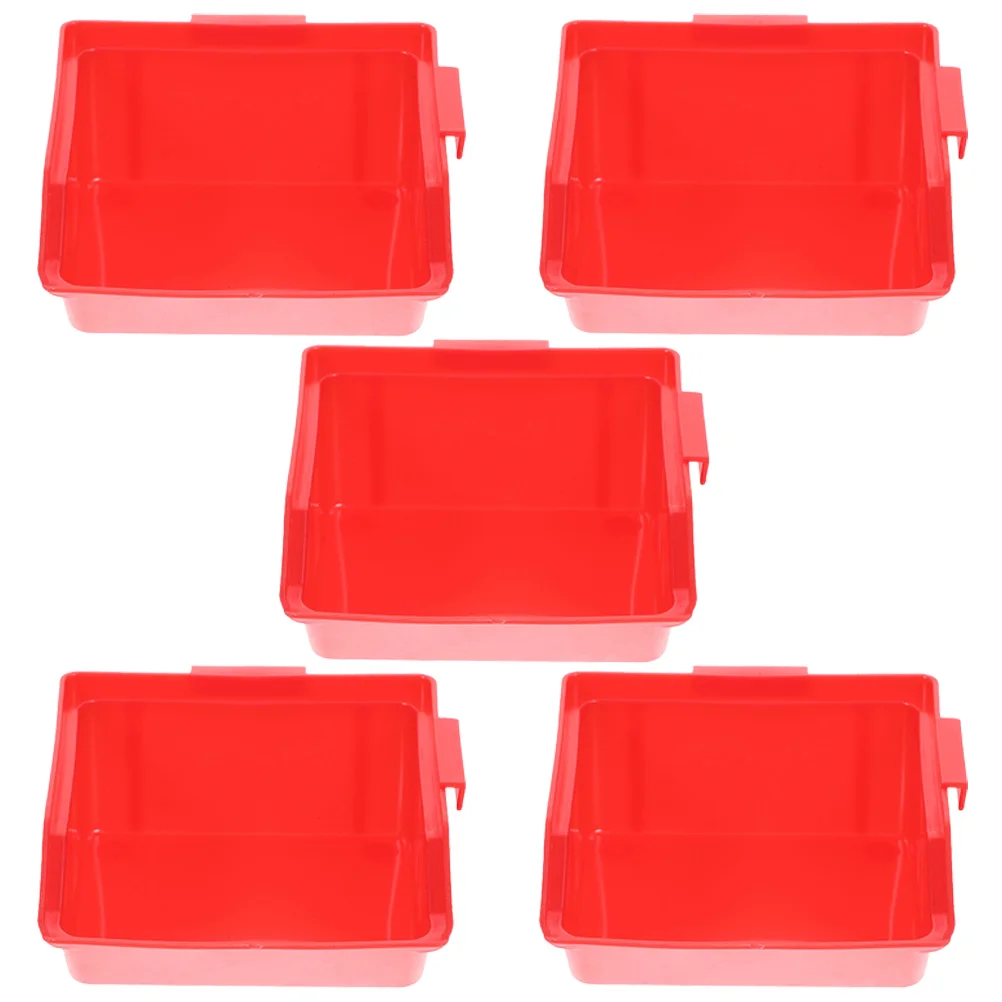 

5 Pcs Shed Organizer Plastic Storage Bins Tools Organization Cubes Shelves Bead Organizers Garage System