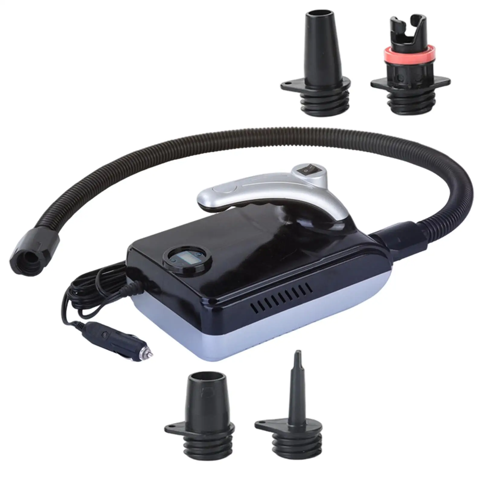 

DC 12 Air Pump Rechgeable Inflatable W/ 4 Nozzles W/ Display Pump for Kayak
