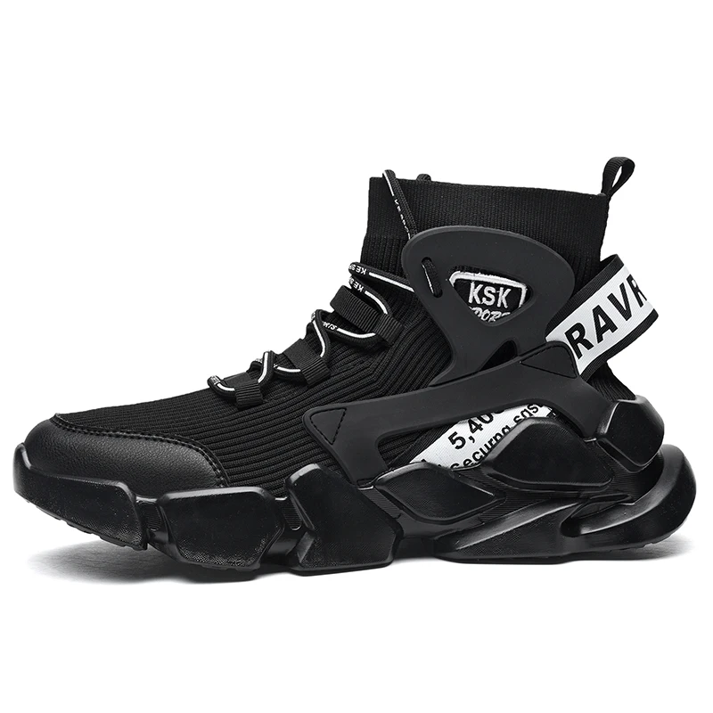 Socks Sneakers Men Knit Upper Breathable Sport Shoes Sock Boots Man Shoes High Top Running Shoes for Men Zapatillas De Deporte