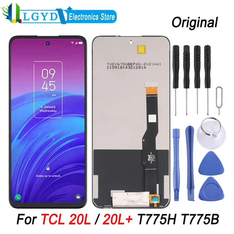 

Original LCD Screen and Digitizer Full Assembly For TCL 20L / 20L Plus T775H T775B