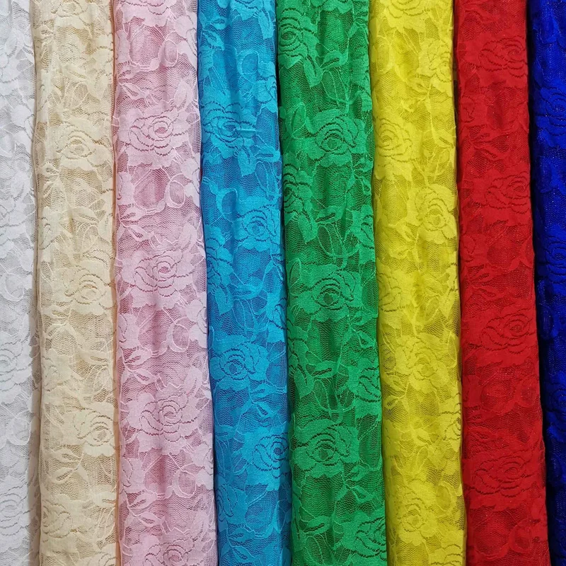 Эластичная Цветочная кружевная ткань для детского платья материал свадебной