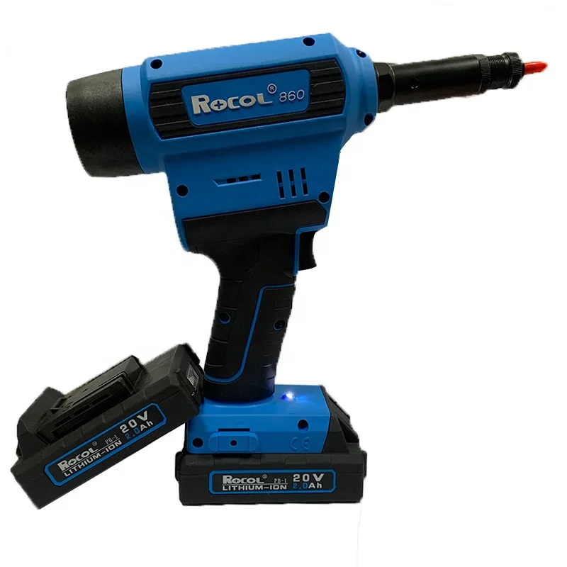 

RL-860 Battery Rivet Tool, Gun Hand Rivet Tool Cordless Power Tool Rivet Nut Gun/
