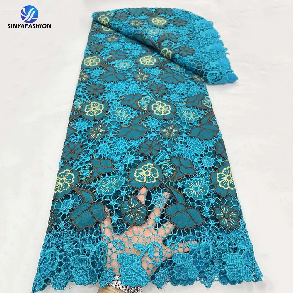 Сиреневый фиолетовый Африканский шнур кружевная ткань 2024 высококачественное