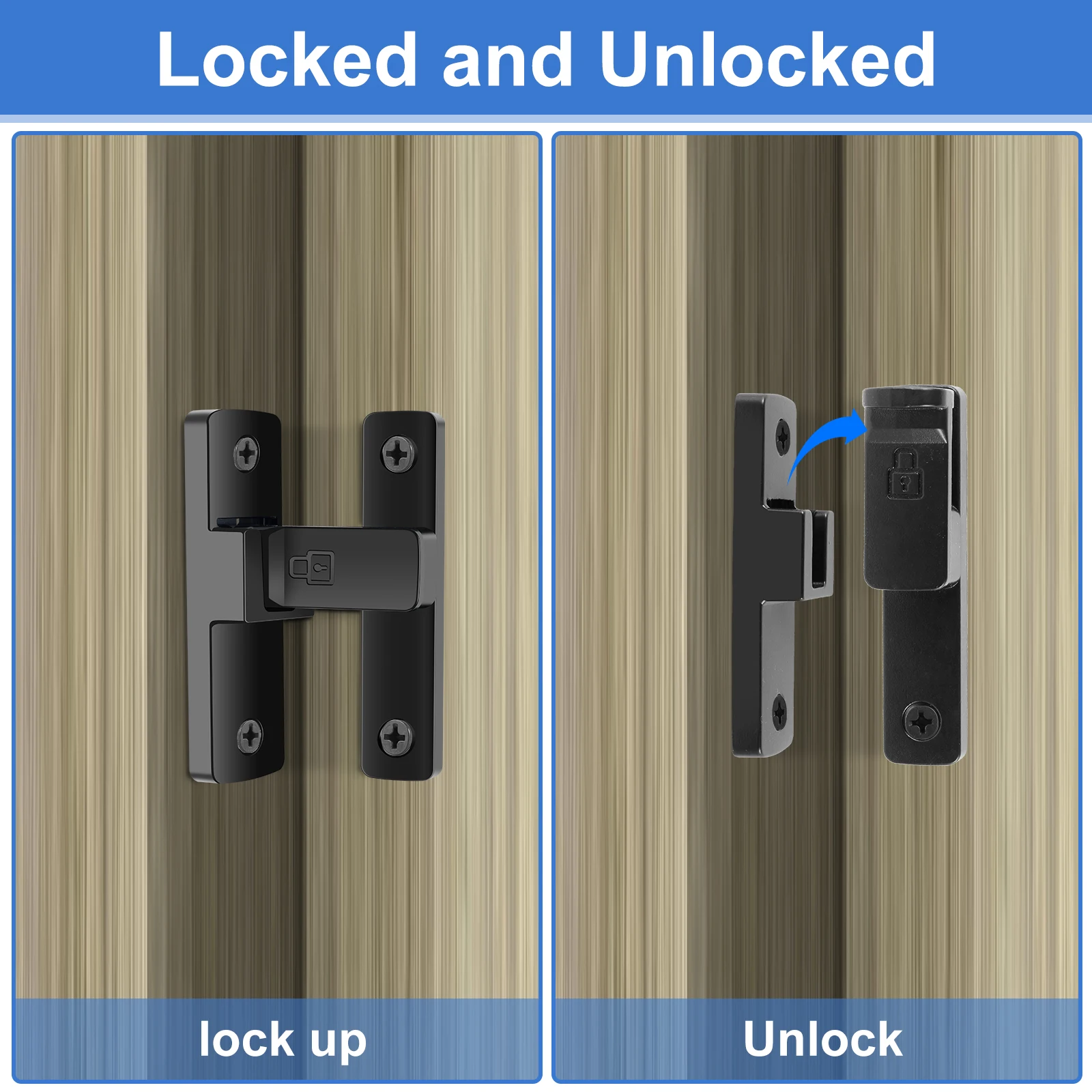 Защелкивающийся замок с поворотом на 90/180 градусов раздвижная/качающаяся дверная