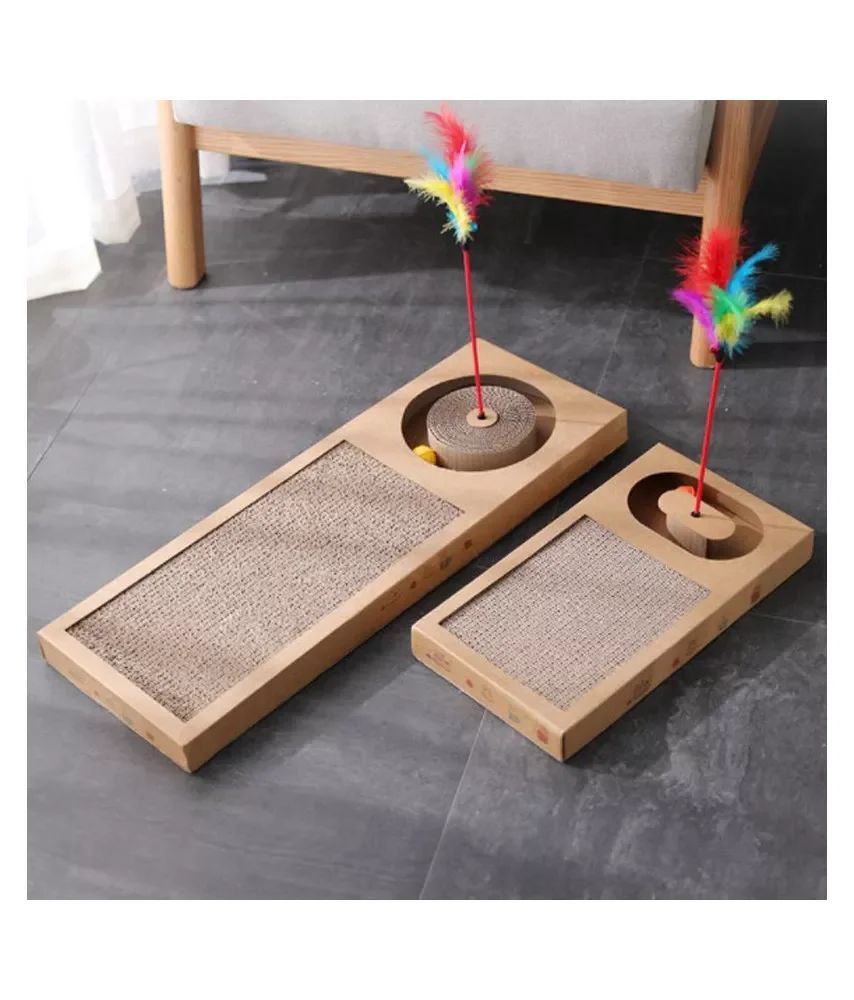 

Cardboard Scraper, Nail Sharpener, Scratch Mat, Toy, Furniture protector, 2 Measurements Available, Includes Interactive Pen,