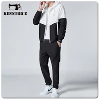 kenntrice stylish sport sets mens casual jogging streetwear fashion tracksuits hip hop sweatsuits two piece suits for man