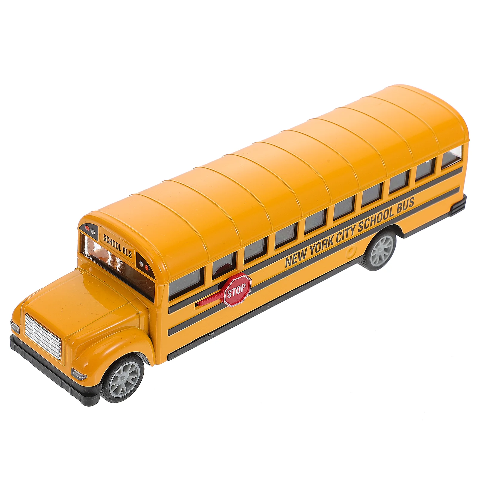 

1 шт., детский школьный автобус, Игрушечная модель автомобиля из сплава, игрушечный автомобиль с тяговым эффектом (большой, 1:24)
