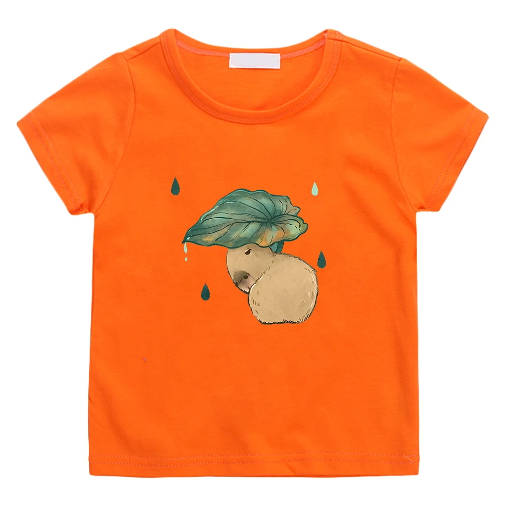 Capybara High Street Anime T-shirts Cute Graphic Manga Tshir