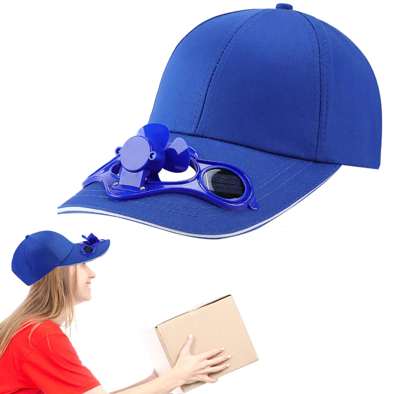 

Solar Fan Cap Sun Visor Hat With Fan Summer Fan Cooling Baseball Cap Hat Solar Charging Sunscreen Hat For Fishing Camping Sport