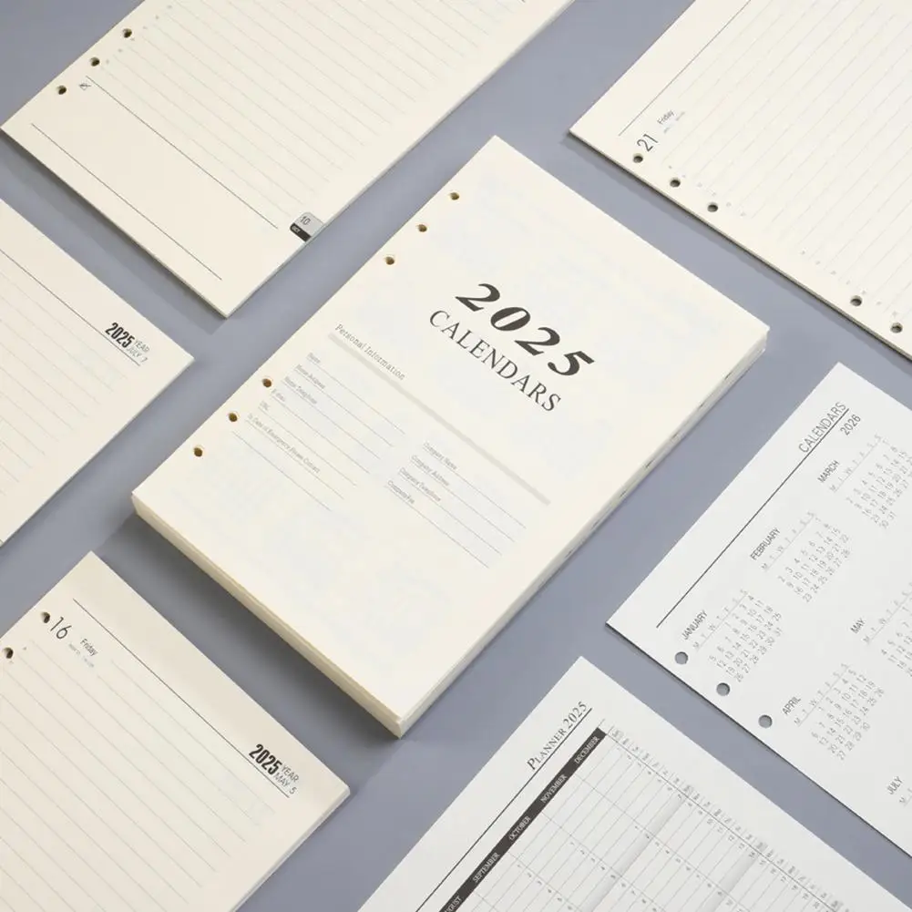 Бумага для планировщика без кровотечения 2025 Заполняемые листы с рассыпчатым
