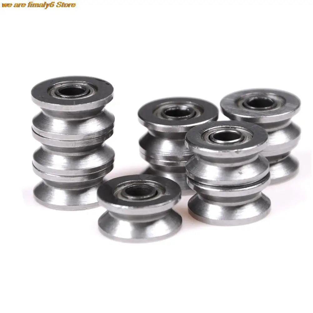 

10 pcs 4x13x6mm V624ZZ V Groove Roller Wheel Small Ball Bearings Pulley Wheels Bearing Wire Track Guide