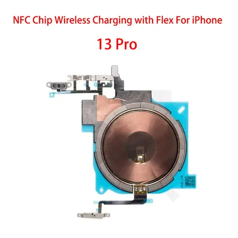 Для iPhone 13/13 Mini/13 Pro/13 Pro Max NFC наклейка на катушку беспроводной зарядки с громкостью гибкого кабеля питания запасная часть