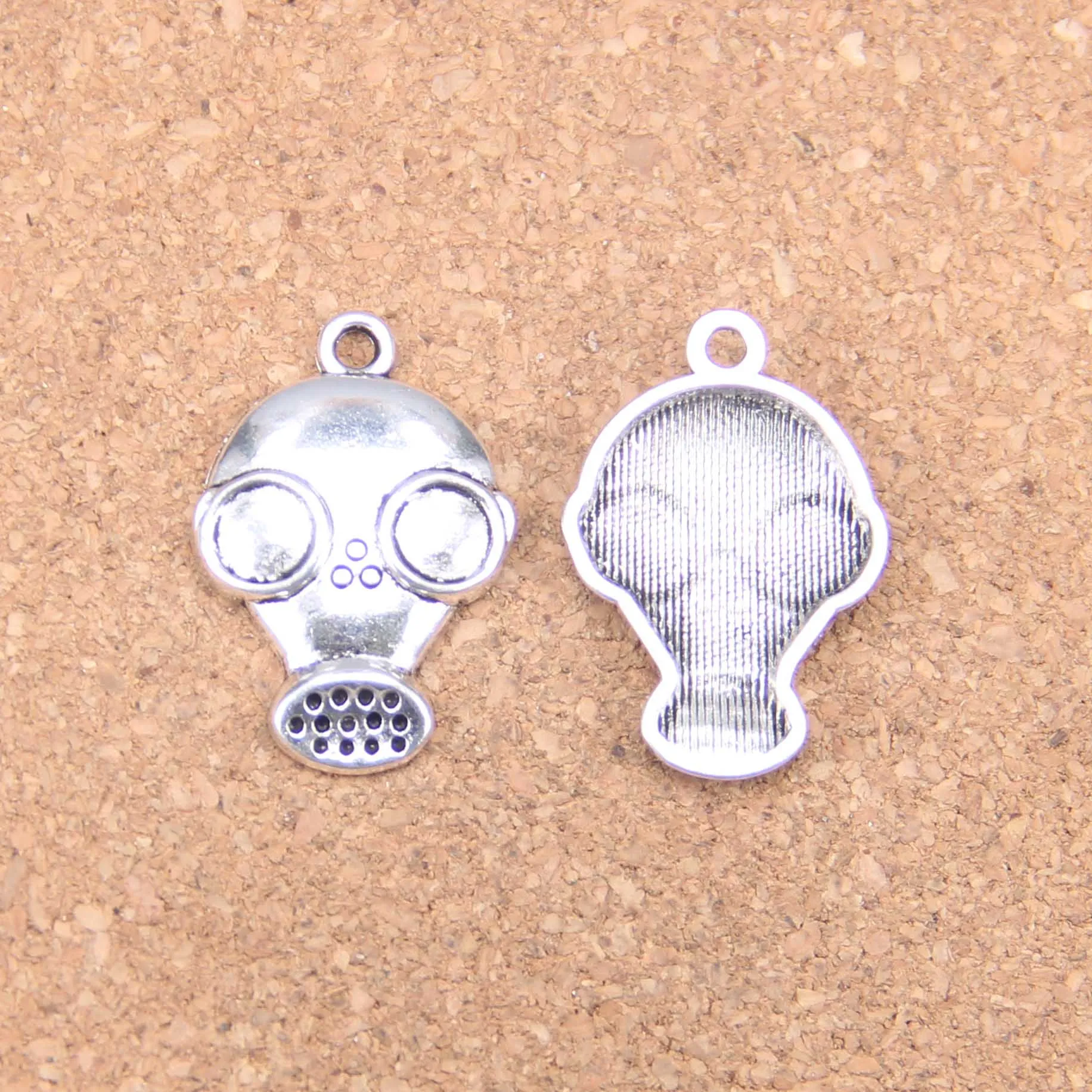 10 шт. подвески, противогаз в стиле стимпанк, размеры 28x9 мм