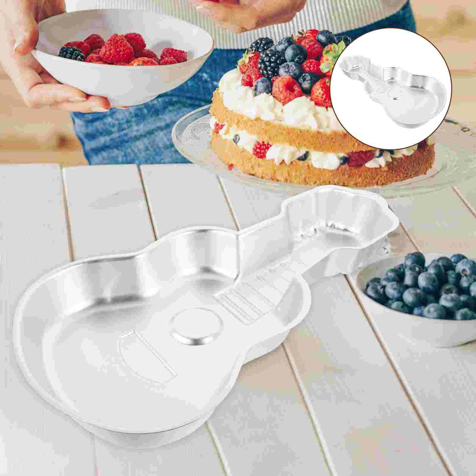 

Cake Mold Guitar Shaped Tray Baking For Home Bread Pan Kitchen Tool Oven Molds Supplies