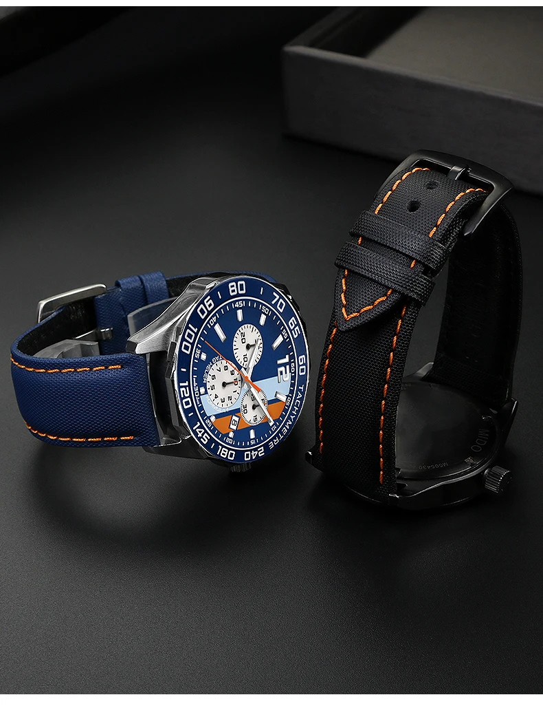 20mm 22mm Fiber Nylon Leather Watchband For TAG Heuer F1 Racing Car Diving Strap Rossini 519955 Mido Canvas Watch Band Bracelet