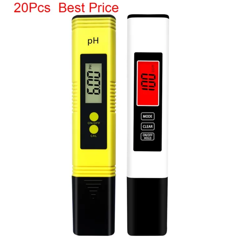 

Измеритель температуры воды, тестер качества воды, измерение температуры и проводимости Воды 0-9990ppm, 3 в 1, 20 шт./10 пар