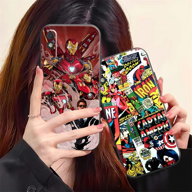 

Popular Marvel Phone Case For Xiaomi POCO F3 GT X3 Pro X3 GT M3 M3 Pro X3 X3 NFC Silicone Cover Back Soft Black Liquid Silicon