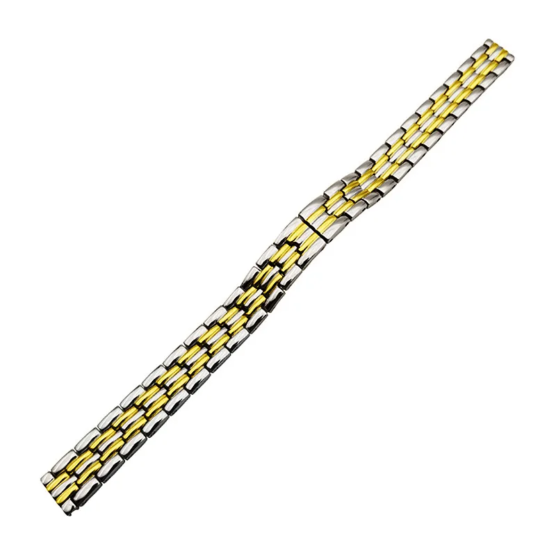 Wholesale 10PCS/Lot 8MM 10MM 12MM 14MM Stainless Steel Watch Bands Watch Straps Black Silver Gold Rosegold For Woman Wrist Watch