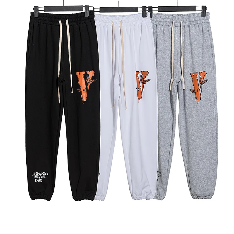 

Женские и мужские спортивные брюки VLONE, брендовые Свободные повседневные штаны на завязках с буквенным принтом, 1561