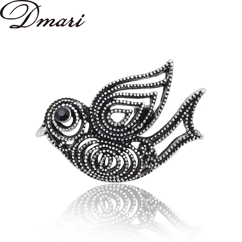 

Dmari Women Brooch Design Hollow Out Cute Bird Lapel Pin Gold&Silver Color Metal Swallow Badge Office School Accessories Jewelry