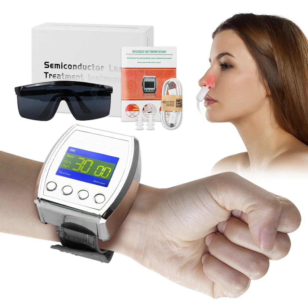 

Laser Therapy Wrist Diode 650nm Low Frequency Hypertension Hyperlipidemia Hyperviscosity Treatment Watch Laser Therapy Devices