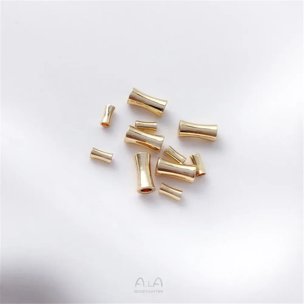 14 К медные золотые бамбуковые шарнирные трубчатые бусины прямые