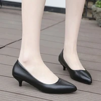2022 european and american spring casual low heel comfortable leather shoes