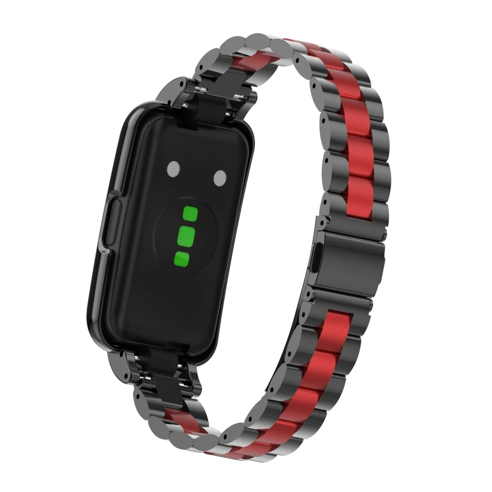 SinHGeY Metal Strap for Huawei Band 7 / 6 Metal Stainless Steel Honor Band 6 Replacement Wristband