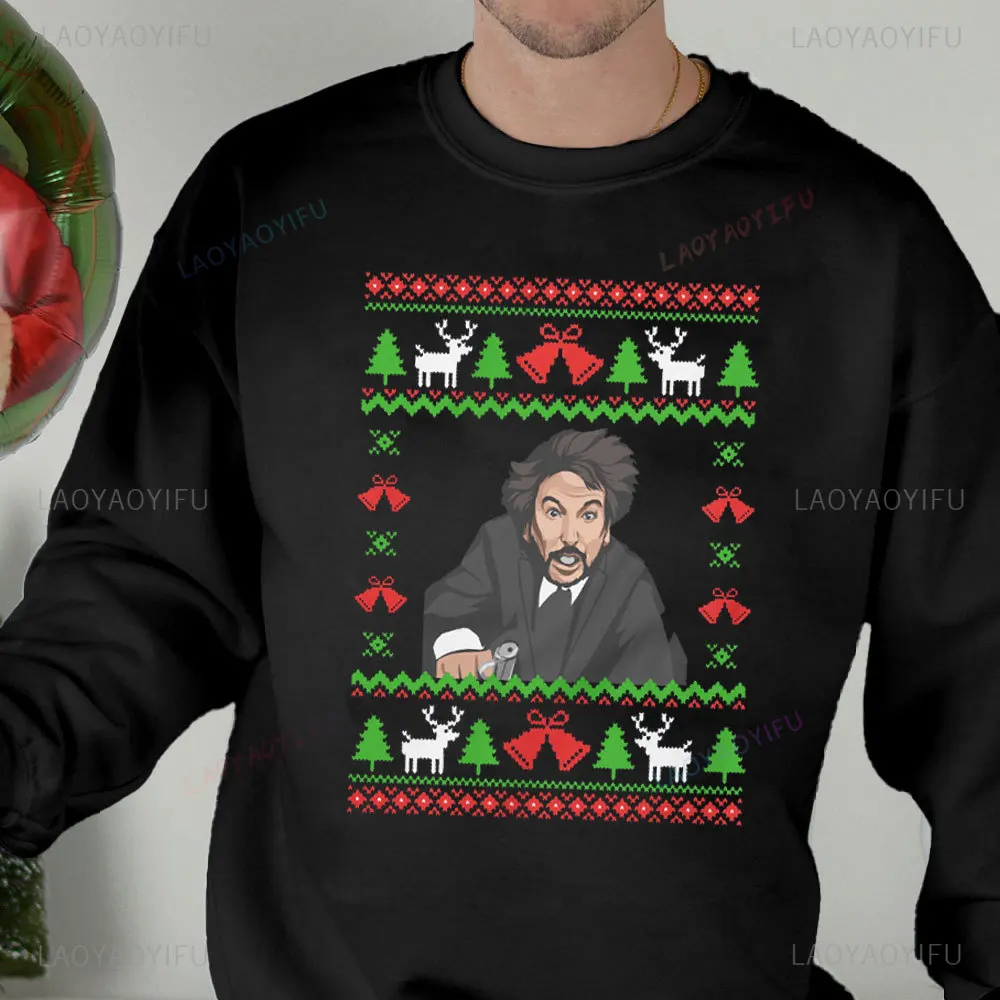 Hans Gruber Falling From Nakatomi Plaza - Unisex Ugly Christmas Sweatshirt Casual Xmas Party Men's Fall Hoodie