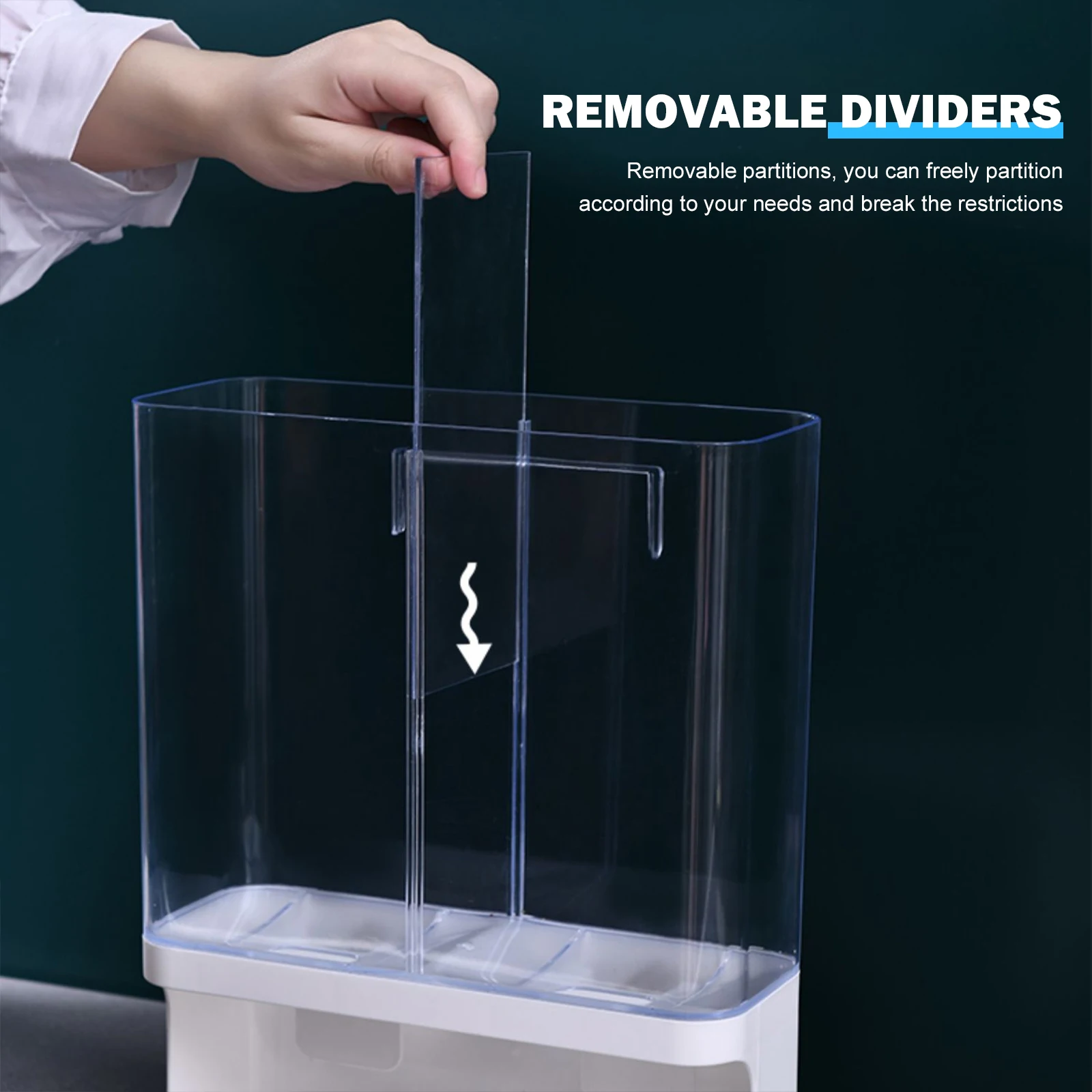 Настенный диспенсер для сухой пищи большой контейнер хранения риса с сеткой 1/2