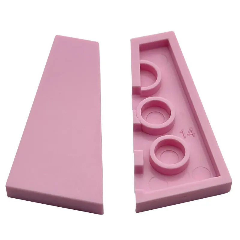 20 шт. строительные блоки Technicalalal 90029 (правый) 2x4 клиновая пластина MOC creatività giocattolo