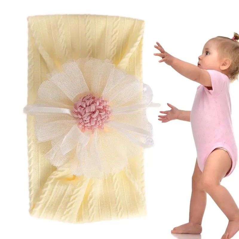 

Повязка на голову для маленьких девочек, аксессуары для волос для новорожденных с 3D узором, сетчатые Детские аксессуары для волос, заколки для волос для маленьких девочек, новорожденных