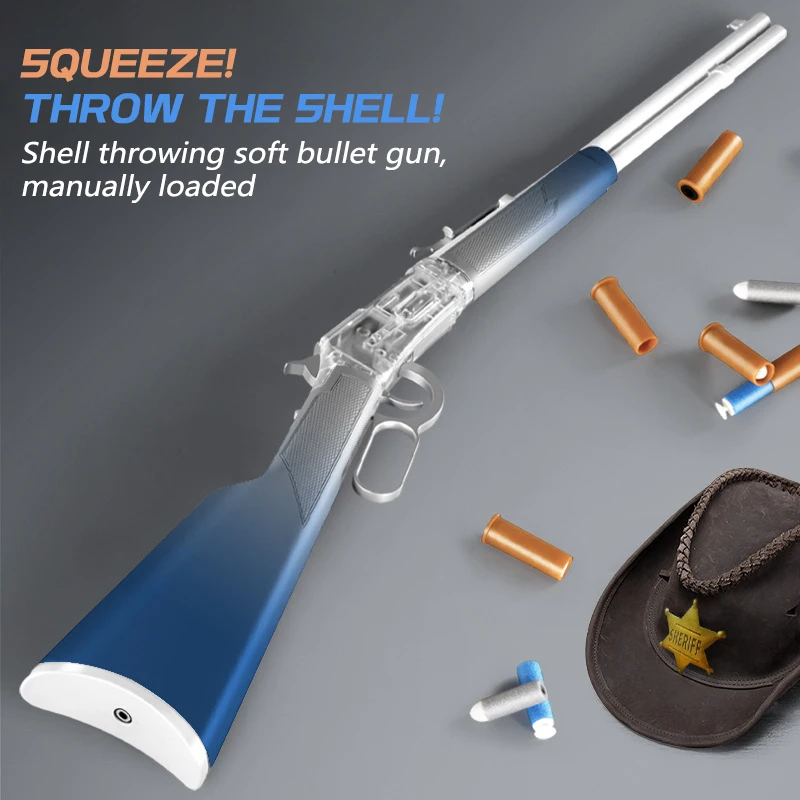 

Новинка Winchester M1887 ручной Тяговый стержень бросающий Софтбол пистолет детский игрушечный пистолет стреляющий Софтбол пусковая модель