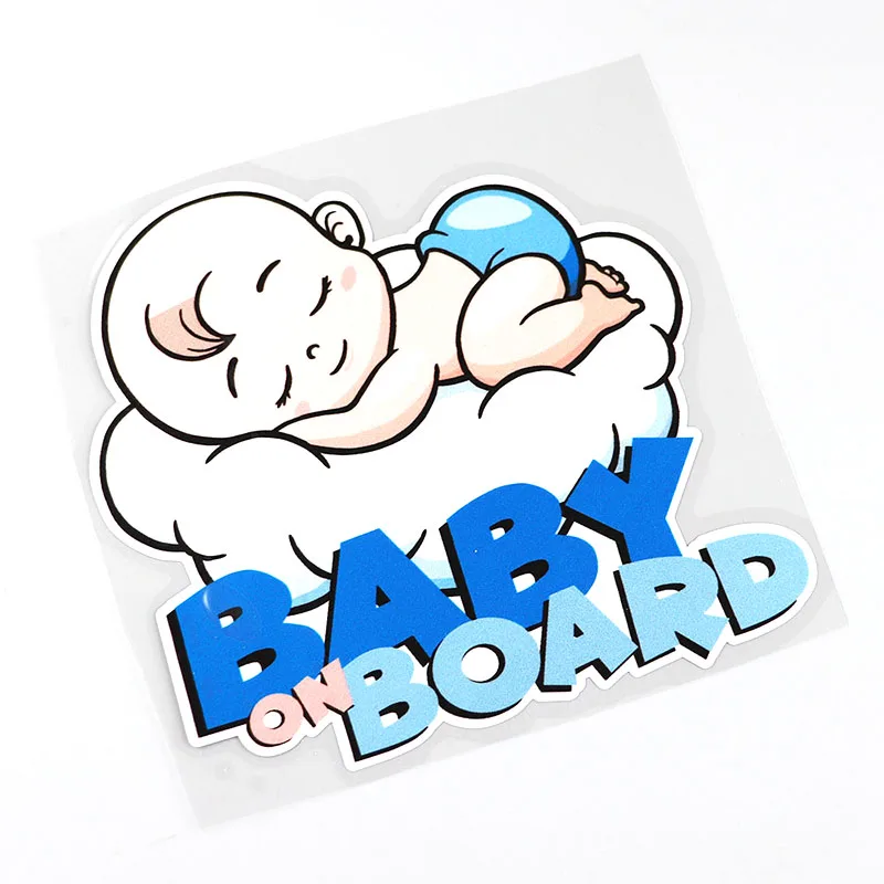 

Детская Автомобильная наклейка на доску, Спящий ребенок, наклейка из ПВХ, прекрасный стикер для Лады, 14,1 см x 13,6 см