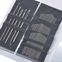 55pcsset stainless steel sewing needles set hand stitches tools household different sizes sewing accessories needles tools