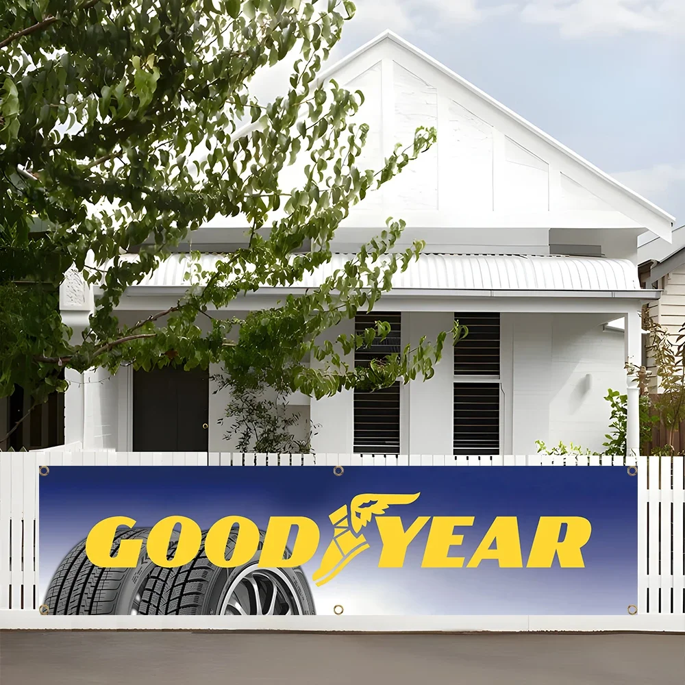 60x240 см хороший год Raceway шины БАНЕР гобелен полиэстер печатный флаг гараж или