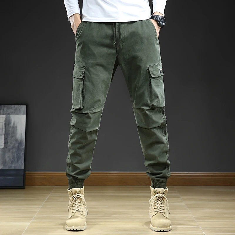 

Брюки-карго мужские с карманами, х/б, до щиколотки