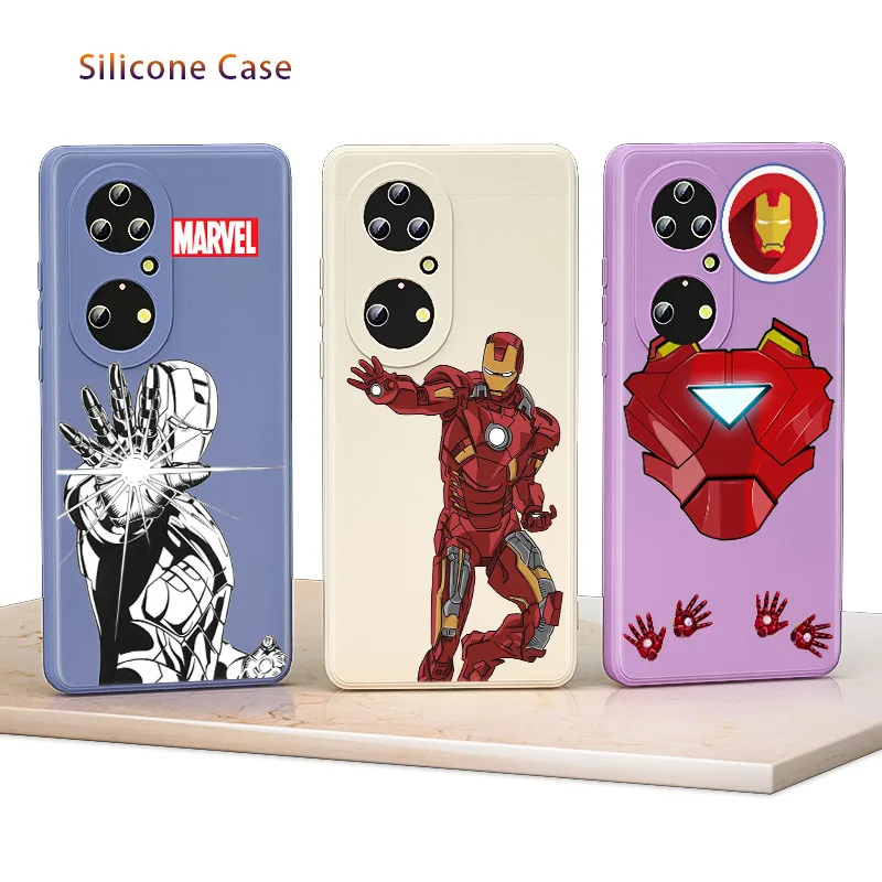 

Marvel Iron Man Liquid Silicone Soft Cover For Honor 60 50 SE 30S 30 20 10i 10X 9X 9C 9S 8A Lite Pro Phone Case
