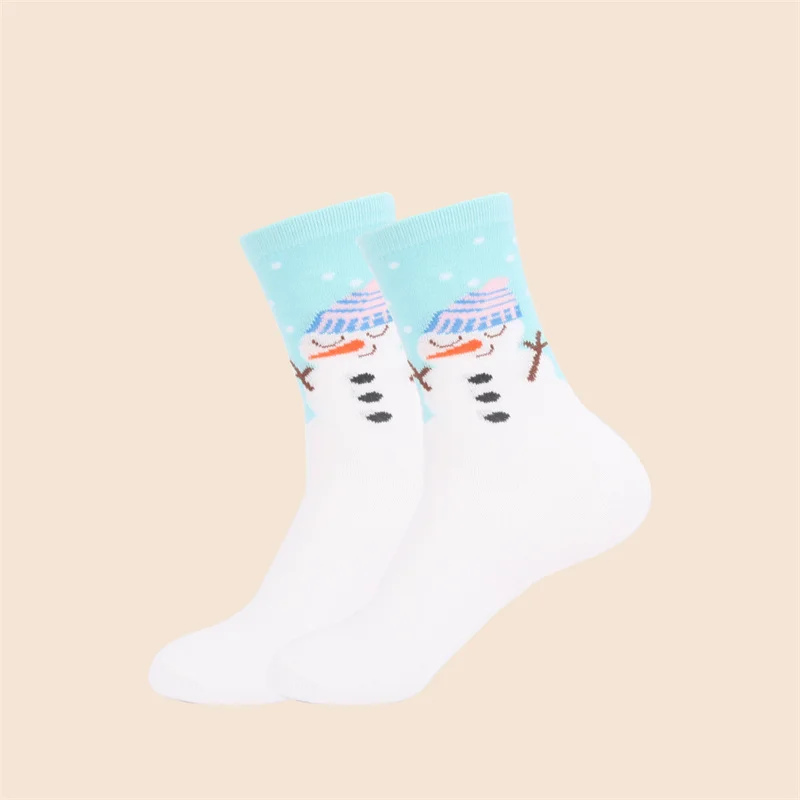 Colorful Women's Christmas Socks 10 Pairs/Set Santa Claus Snowman Elk Patterned Female Ladies Fashion Animal Cotton Sock