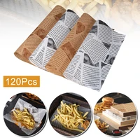 120pcs parchment paper greaseproof non stick wax paper sheet food wrapping paper for baking cooking grilling kitchen accessories