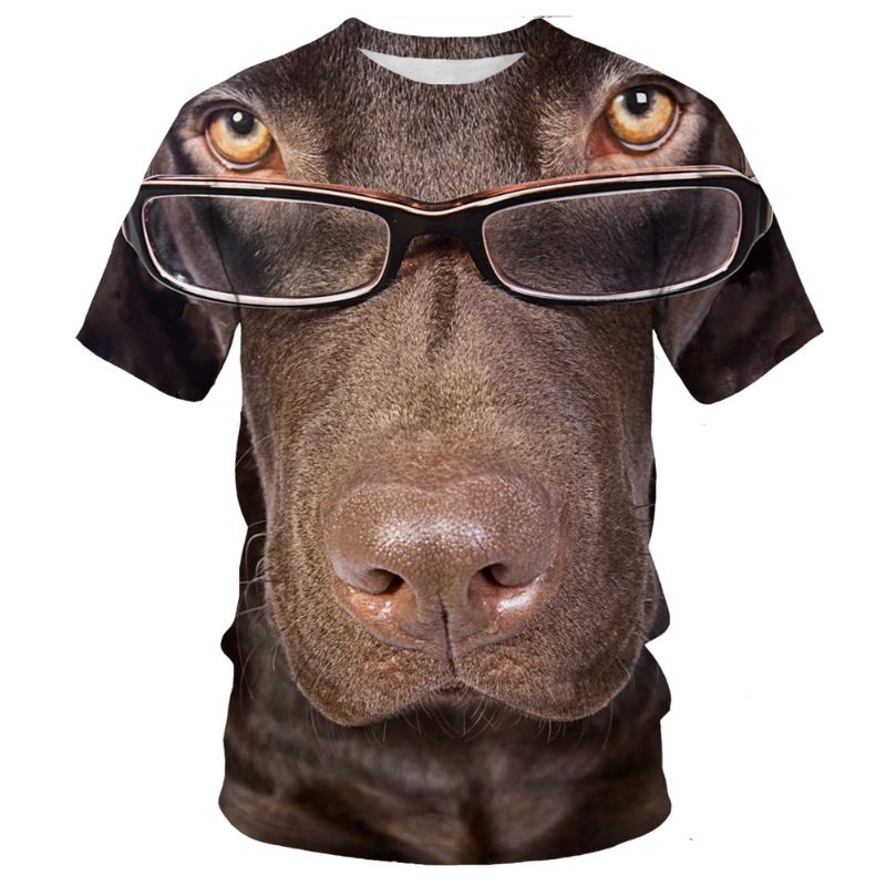 

Дышащая и удобная мягкая футболка унисекс, Забавные футболки с 3d-рисунком животных, летняя футболка с коротким рукавом и рисунком собаки, То...