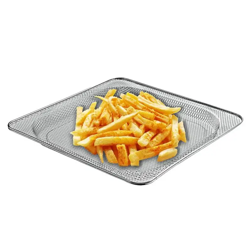 

Oven Air Fryer Baking Tray Stainless Steel Air Fryer Tray For Oven Air Fryer Tray Mesh Air Circulation For Crispy Chicken Fries