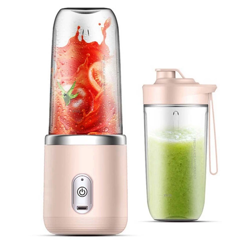 

6 Blades Portable Juicer Cup Juicer Fruit Cup Automatic Small Electric Juicer Smoothie Blender Food Processor
