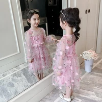girls dress new korean style summer kids clothes tulle dress girl birthday party princess dresses for children 4 6 8 10 12 years