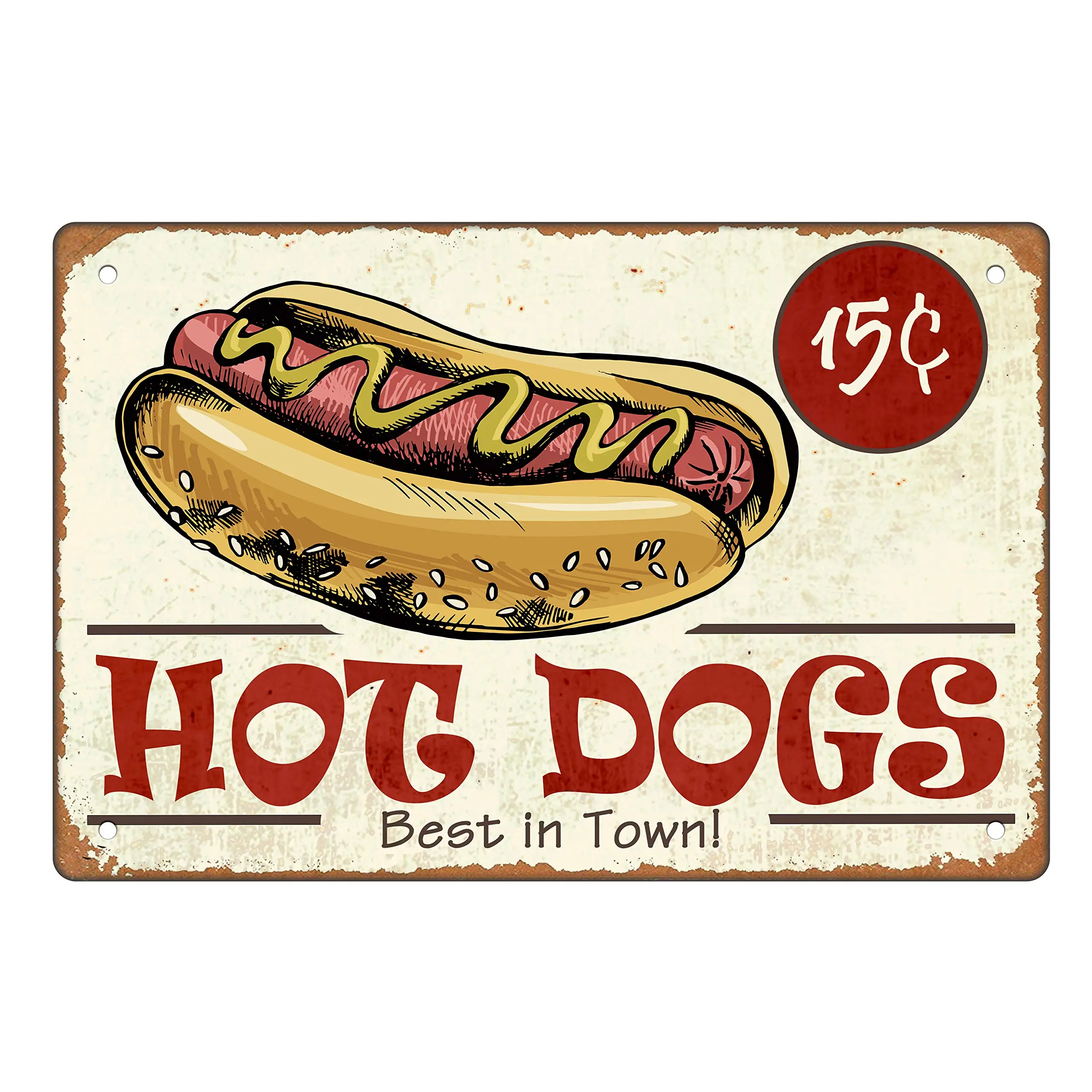 Металлический жестяной ретро знак Asoodoo, лучший в городе, для дома, ресторана, магазин хот-догов, настенное украшение 8x12 дюймов